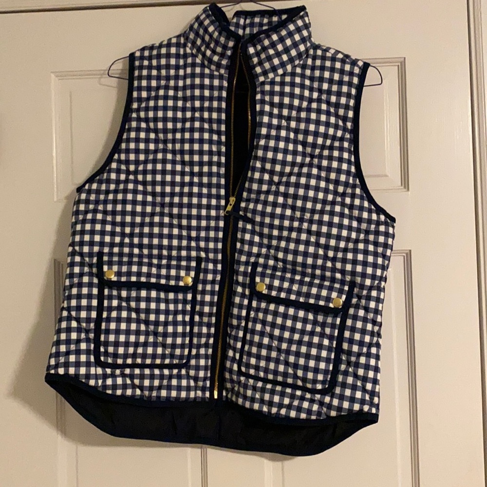 J. Crew 2016 gingham vest